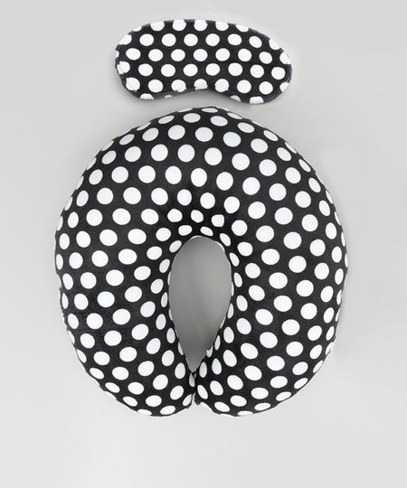 Kit-de-Apoio-de-Cabeca---Tapa-Olho-Estampado-Poa-Preto-8617507-Preto_1