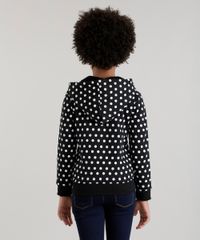 Blusao-Barbie-Estampado-de-Poa-em-Moletom-de-Algodao--Sustentavel-Preto-8452439-Preto_2