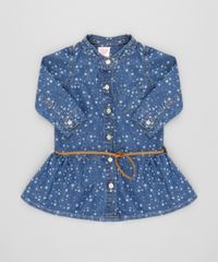 Vestido-Jeans-Estampado-de-Estrelas-com-Cinto-Azul-Medio-8570689-Azul_Medio_1