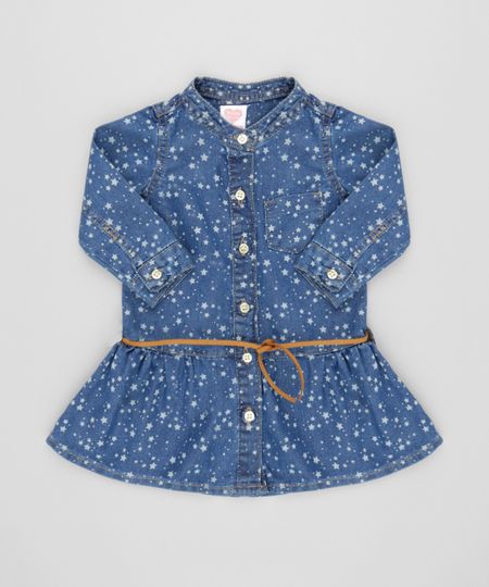 Vestido-Jeans-Estampado-de-Estrelas-com-Cinto-Azul-Medio-8570689-Azul_Medio_1 Vestido-Jeans-Estampado-de-Estrelas-com-Cinto-Azul-Medio-8570689-Azul_Medio_1