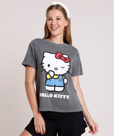 Blusa-Feminina-Hello-Kitty-Ampla-Manga-Curta-Decote-Redondo-Chumbo-9716468-Chumbo_1