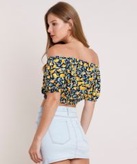 Blusa-Feminina-Cropped-Ombro-a-Ombro-Estampada-de-Limao-Manga-Curta-Preta-9803153-Preto_2
