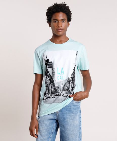 Camiseta-Masculina-Cidade--LA-Cali--Manga-Curta-Gola-Careca-Verde-Agua-9725593-Verde_Agua_1