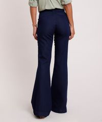 Calca-Jeans-Feminina-Flare-Cintura-Super-Alta-com-Martingale-Azul-Escuro-9833559-Azul_Escuro_2
