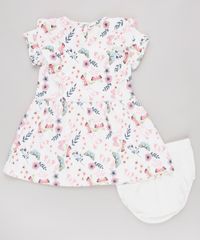 Vestido-Infantil-Estampado-Floral-com-Babado-Manga-Curta---Calcinha-Branco-9862249-Branco_2