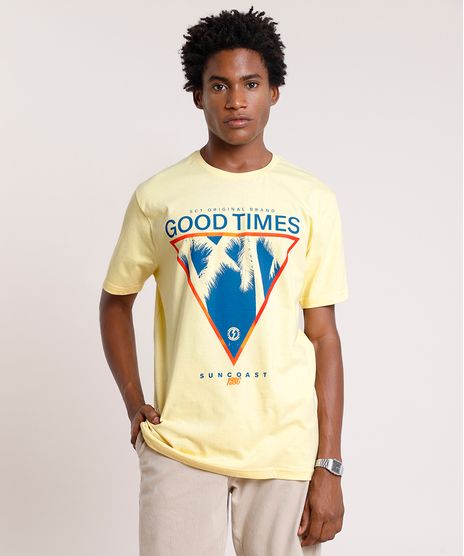 Camiseta-Masculina--Good-Times--Manga-Curta-Gola-Careca-Amarelo-Claro-9785997-Amarelo_Claro_1