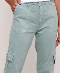 Calca-de-Sarja-Feminina-Sawary-Jogger-Cargo-Cintura-Alta-Verde-Claro-9857019-Verde_Claro_4