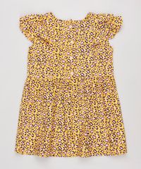 Vestido-Infantil-Estampado-Animal-Print-Onca-com-Babado-Manga-Curta-Amarelo-9852942-Amarelo_2