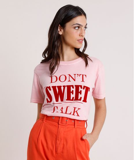 T-Shirt-Feminina-Mindset--Don-t-Sweet-Talk--Manga-Curta-Decote-Redondo-Rosa-Claro-9916536-Rosa_Claro_1