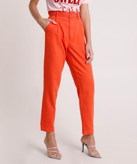 Calca-Feminina-Mindset-Carrot-Alfaiatada-com-Cinto-Laranja-9892579-Laranja_1