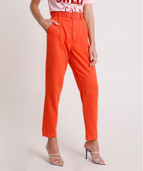 Calca-Feminina-Mindset-Carrot-Alfaiatada-com-Cinto-Laranja-9892579-Laranja_1