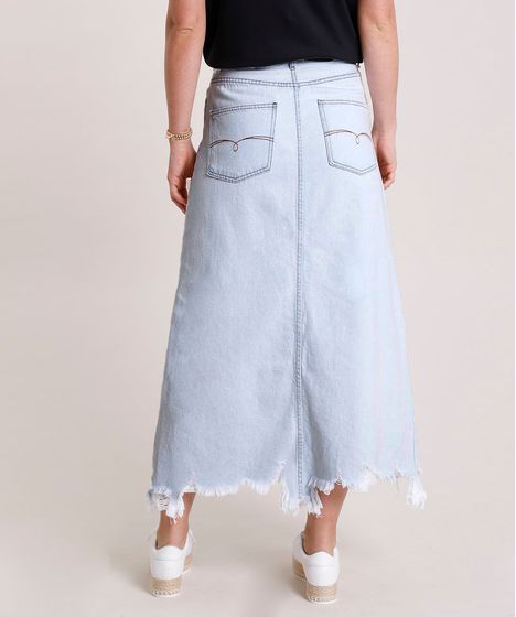 saia jeans longa cea