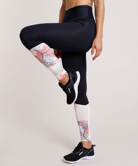 Calca-Legging-Feminina-Esportiva-Ace-com-Recorte-Floral-Preta-9803544-Preto_1
