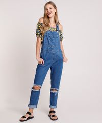 Macacao-Jeans-Feminino-Relaxed-com-Rasgos-Azul-Escuro-9834568-Azul_Escuro_3