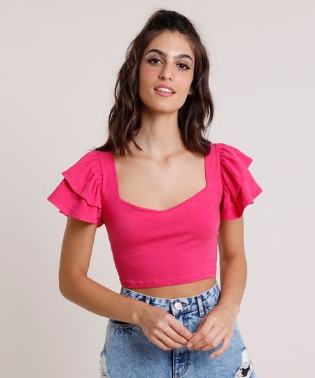 Blusa-Feminina-Mindset-Cropped-com-Babado-na-Manga-Decote-Princesa-Rosa-9918126-Rosa_1 Blusa-Feminina-Mindset-Cropped-com-Babado-na-Manga-Decote-Princesa-Rosa-9918126-Rosa_1