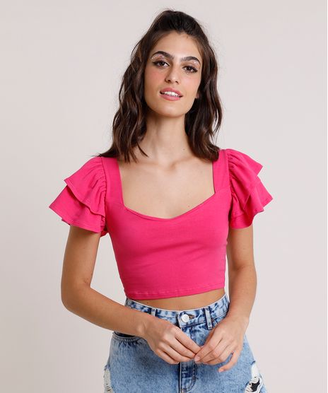 Blusa-Feminina-Mindset-Cropped-com-Babado-na-Manga-Decote-Princesa-Rosa-9918126-Rosa_1