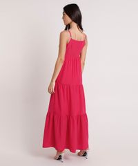 Vestido-Feminino-Mindset-Longo-com-Recortes-e-Botoes-Alca-Fina-Rosa-Escuro-9916533-Rosa_Escuro_2