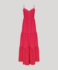 Vestido-Feminino-Mindset-Longo-com-Recortes-e-Botoes-Alca-Fina-Rosa-Escuro-9916533-Rosa_Escuro_5