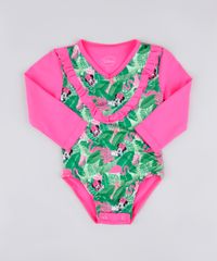 Maio-Infantil-Minnie-com-Folhagem-e-Babado-Manga-Longa-Protecao-UV50--Rosa-Neon-9739532-Rosa_Neon_1