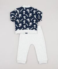 Conjunto-Infantil-Snoopy-de-Blusao-Estampado-Azul-Escuro---Calca-em-Moletom-Felpado-Cinza-Mescla-Claro-9688972-Cinza_Mescla_Claro_2