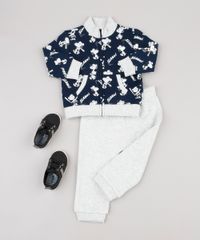 Conjunto-Infantil-Snoopy-de-Blusao-Estampado-Azul-Escuro---Calca-em-Moletom-Felpado-Cinza-Mescla-Claro-9688972-Cinza_Mescla_Claro_3