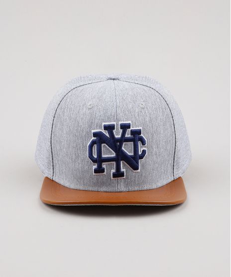 Bone-Masculino-Aba-Reta-com-Bordado--NYC--Cinza-Mescla-9659888-Cinza_Mescla_1