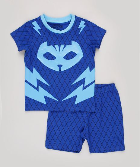 Pijama-Infantil-PJ-Masks-Menino-Gato-Estampado-Manga-Curta-Azul-Royal-9843995-Azul_Royal_1