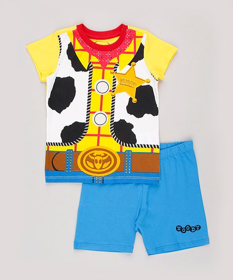 Pijama-Infantil-Woody-Toy-Story-Manga-Curta-Amarelo-9843996-Amarelo_1
