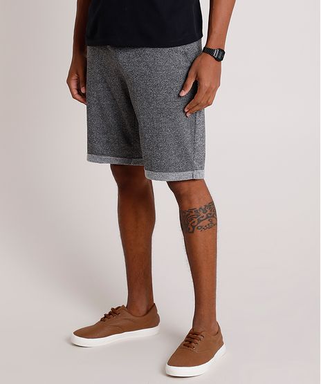 Bermuda-Masculina-em-Moletom-com-Bolsos-Cinza-Mescla-Escuro-9468564-Cinza_Mescla_Escuro_1