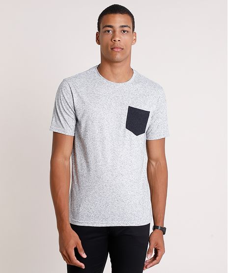Camiseta-Masculina-com-Linho-e-Bolso-Manga-Curta-Gola-Careca-Cinza-Mescla-9851901-Cinza_Mescla_1