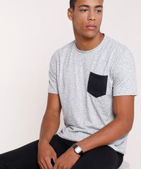 Camiseta-Masculina-com-Linho-e-Bolso-Manga-Curta-Gola-Careca-Cinza-Mescla-9851901-Cinza_Mescla_4