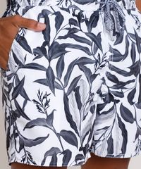 Short-Masculino-Estampado-de-Folhagem-com-Bolsos-Branco-9788130-Branco_2 Short-Masculino-Estampado-de-Folhagem-com-Bolsos-Branco-9788130-Branco_2