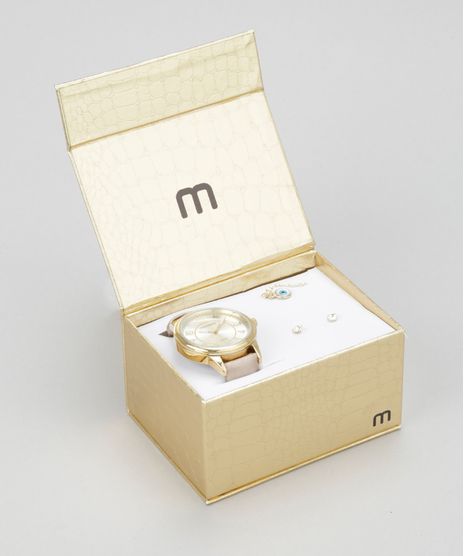 Kit-de-Relogio-Analogico-Mondaine-Feminino---Colar---Brinco---99027LPMVDH1K--Dourado-8632142-Dourado_1