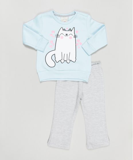 Conjunto--Gatinho--de-Blusao-Azul-Claro---Calca-em-Moletom-Cinza-Mescla-8606307-Cinza_Mescla_1