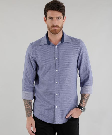 Camisa-Slim-Estampada-Azul-Medio-8456878-Azul_Medio_1 Camisa-Slim-Estampada-Azul-Medio-8456878-Azul_Medio_1