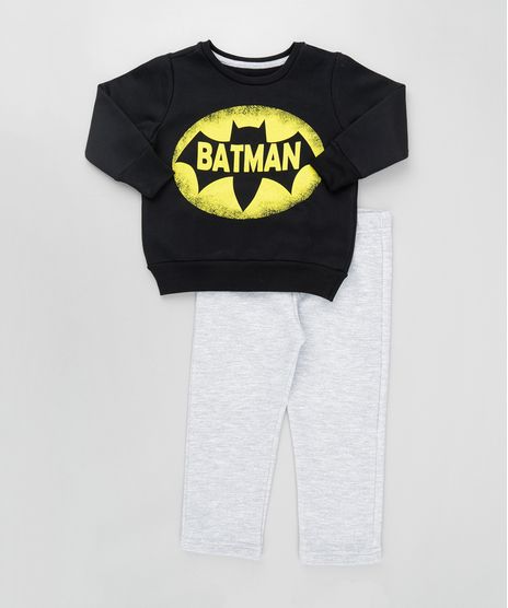 Conjunto-Batman-de-Blusao-Preto---Calca-em-Moletom-Cinza-Mescla-8611740-Cinza_Mescla_1