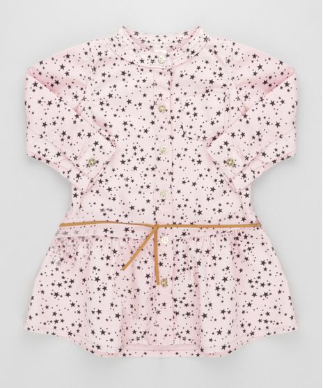 Vestido-Estampado-de-Estrelas--Rosa-8616796-Rosa_1