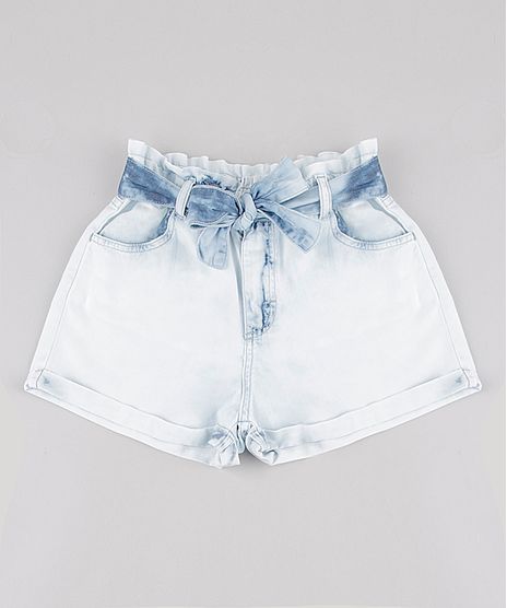 Short-Jeans-Infantil-Clochard-com-Faixa-para-Amarrar-Azul-Claro-9892635-Azul_Claro_1