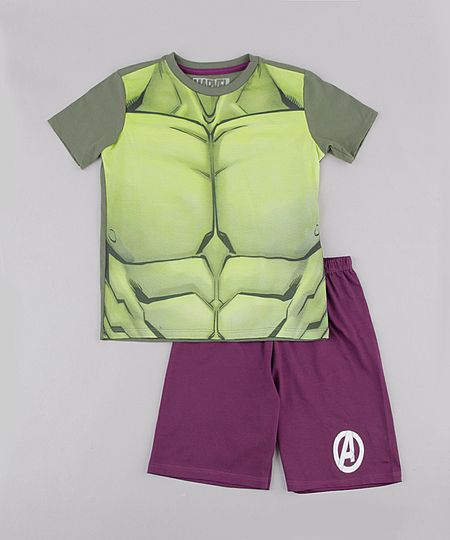 Pijama-Infantil-Hulk-Manga-Curta-Verde-9843998-Verde_1