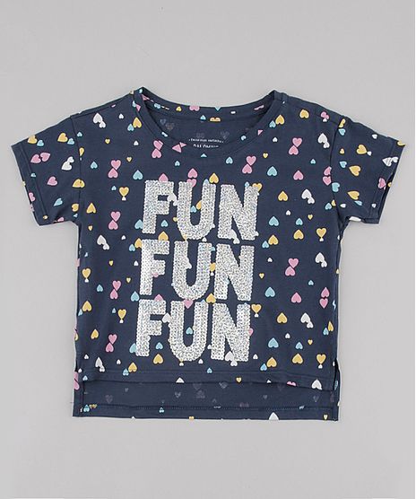Blusa-Infantil--Fun--Estampada-de-Coracoes-com-Paetes-Manga-Curta-Azul-Marinho-9828248-Azul_Marinho_1