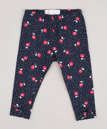 Calca-Legging-Infantil-Estampada-Floral-com-Laco-Azul-Marinho-9858157-Azul_Marinho_1