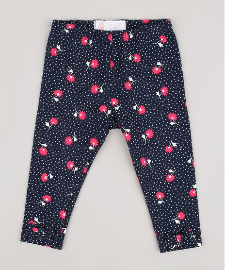 Calca-Legging-Infantil-Estampada-Floral-com-Laco-Azul-Marinho-9858157-Azul_Marinho_1