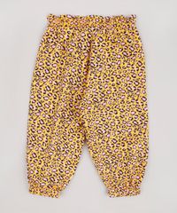 Calca-Infantil-Jogger-Estampada-Animal-Print-Onca-com-Laco-Amarela-9852941-Amarelo_2