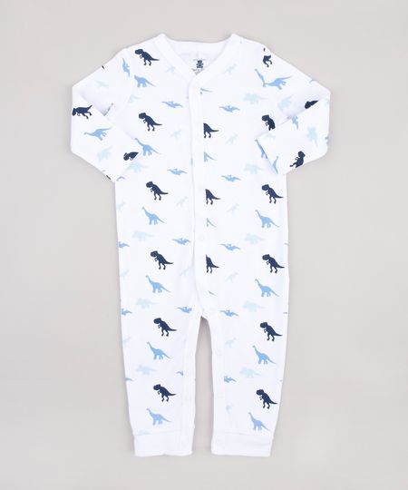 Macacao-Infantil-Estampado-de-Dinossauros-Manga-Longa-Branco-9681830-Branco_1