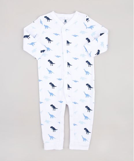 Macacao-Infantil-Estampado-de-Dinossauros-Manga-Longa-Branco-9681830-Branco_1