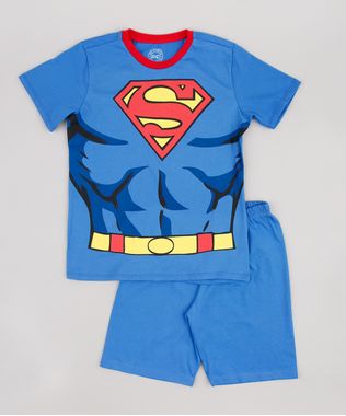 Pijama-Infantil-Super-Homem-Manga-Curta-Azul-9843997-Azul_1