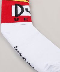 Meia-Feminina-Cano-Alto-Duff-Beer-Os-Simpsons-Branca-9856785-Branco_2