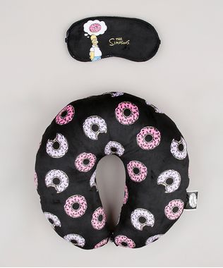 Kit-de-Apoio-de-Pescoco-Os-Simpsons-Estampado-Donut---Tapa-Olho-Preto-9864772-Preto_1