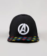 Bone-Infantil-Aba-Reta-Os-Vingadores-com-Bordado-Preta-9888480-Preto_1