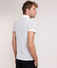 Polo-Masculina-Slim-Fit-Estampada-Mini-Print-Floral-em-Piquet-Manga-Curta-Off-White-9722023-Off_White_2